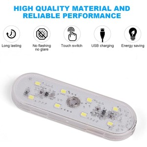 URAQT Luces LED Coche Interior, 2 Piezas Toque Car