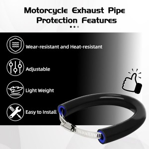 52 cm/20,47" Protector Tubo Escape Moto,Protección
