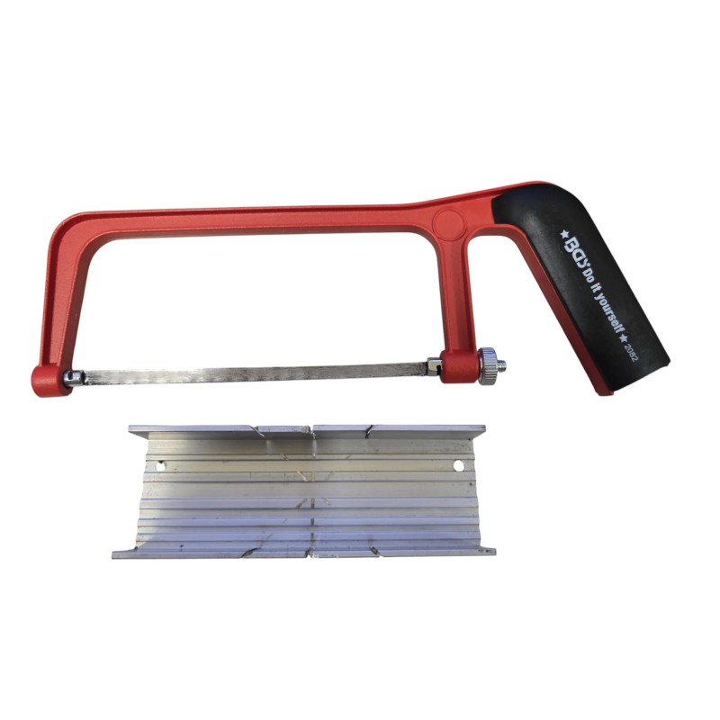 BGS Diy 2082 | Arco de sierra de aluminio | con caja de ingletes y hoja de sierra | 150 mm