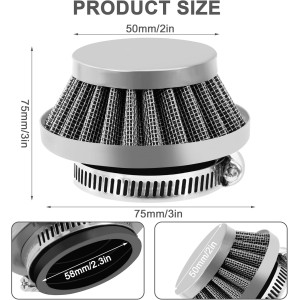 Filtro de aire de la motocicleta 58 mm