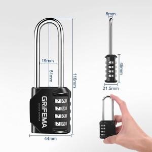 GRIFEMA, GA1002, Candado de Combinación Extendido,