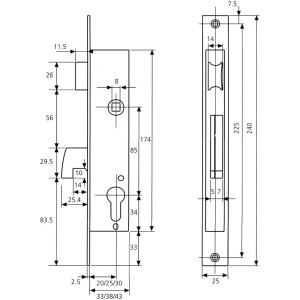 Tesa Assa Abloy 4240303NI Cerradura Monopunto De P