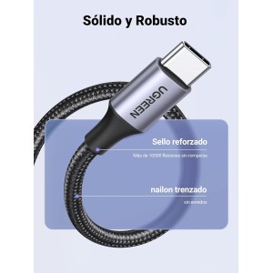 UGREEN Cable USB C a A Carga Rápida 3A QC 3.0. 1Mt