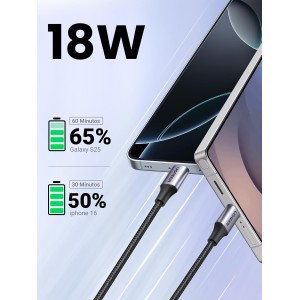 UGREEN Cable USB C a A Carga Rápida 3A QC 3.0. 1Mt