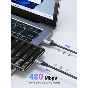UGREEN Cable USB C a A Carga Rápida 3A QC 3.0. 1Mt