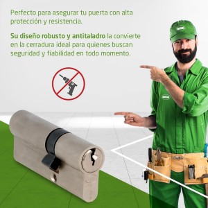 Amig - Cilindro de seguridad - Cerradura para puertas -Leva de 15mm