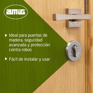Amig - Cilindro de seguridad - Cerradura para puertas -Leva de 15mm