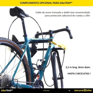 Antirrobo bicicleta: Cable 2,5m x 8mm de acero de