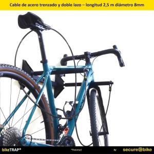Antirrobo bicicleta: Cable 2,5m x 8mm de acero de