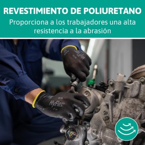 Ansell HyFlex 48-101. 12 Guantes de Trabajo. XS