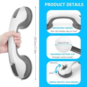 ACWOO 29.5CM Agarraderas de Baño con Ventosa, 2PCS