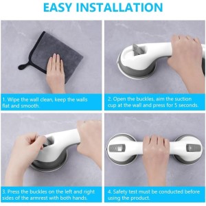 ACWOO 29.5CM Agarraderas de Baño con Ventosa, 2PCS