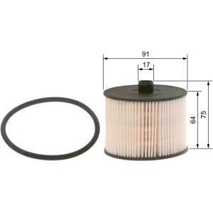 Bosch N1723 - Filtro diésel para vehículos