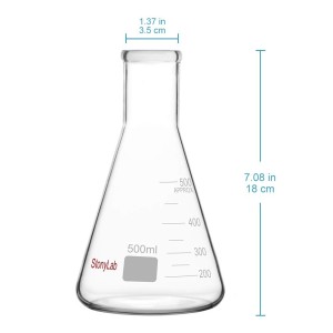 stonylab 1-Paquete 500ml Matraz Erlenmeyer de Boca