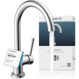 Grifo de cocina SCHÜTTE Cornwall, grifo de cocina, mezclador de fregadero giratorio 360 grados