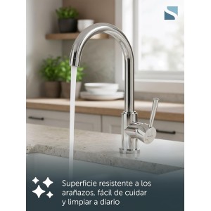 Grifo de cocina SCHÜTTE Cornwall, grifo de cocina, mezclador de fregadero giratorio 360 grados