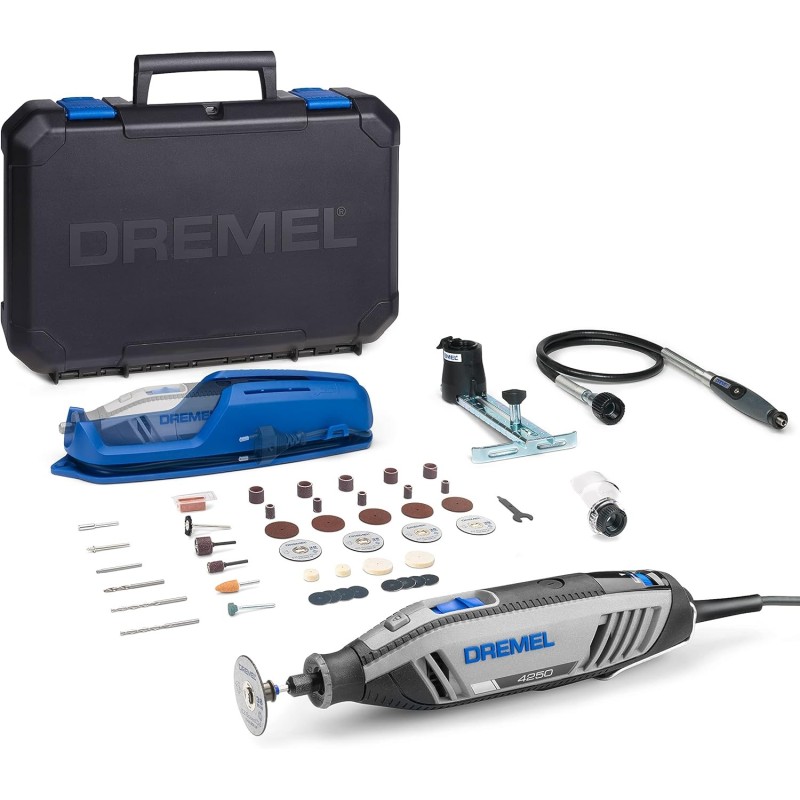 Dremel 4250 Herramienta rotativa de 175 W, kit de multiherramienta con 3 complementos