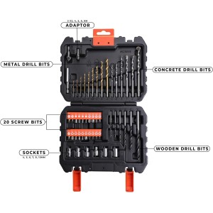 BLACK+DECKER Set de 50 Piezas para Atornillar