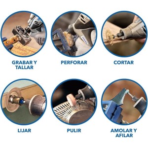 Dremel 4250 Herramienta rotativa de 175 W, kit de multiherramienta con 3 complementos