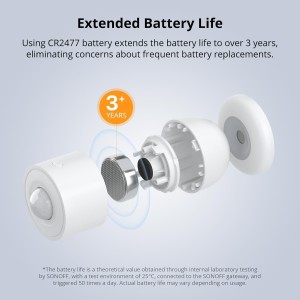 SONOFF Sensor de Movimiento Zigbee SNZB-03P,Sensor de Alarma Antirrobo