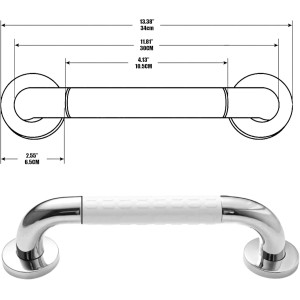 Asa de Seguridad para Baño, Antideslizante, Manija de la Ducha de Acero Inoxidable