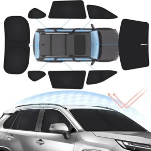 Sunsdrew 8 parasoles para Parabrisas RAV4 2019-2024 2025, Kit Completo