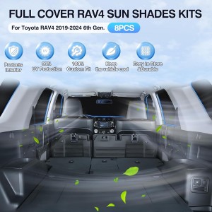 Sunsdrew 8 parasoles para Parabrisas RAV4 2019-2024 2025, Kit Completo