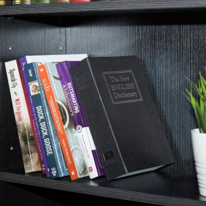 Amazon Basics Caja de seguridad en forma de libro - Cerradura con combinación