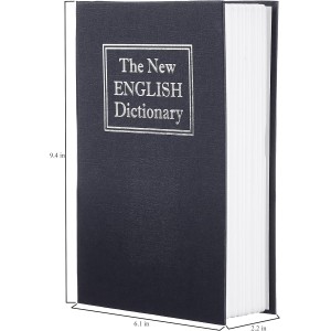 Amazon Basics Caja de seguridad en forma de libro - Cerradura con combinación