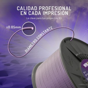WINKLE Filamento PLA HD Interferencia Violeta Ágata | Filamento Impresora 3D