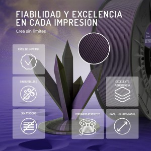 WINKLE Filamento PLA HD Interferencia Violeta Ágata | Filamento Impresora 3D