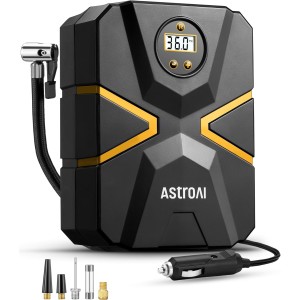 AstroAI Inflador Ruedas Coche Digital 12V, Compresor Aire Portátil 150 PSI