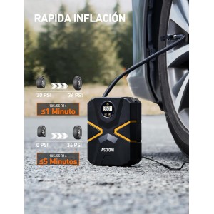 AstroAI Inflador Ruedas Coche Digital 12V, Compresor Aire Portátil 150 PSI