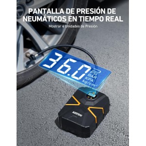 AstroAI Inflador Ruedas Coche Digital 12V, Compresor Aire Portátil 150 PSI