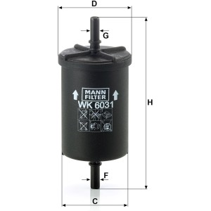 MANN-FILTER WK 6031 Filtro de combustible