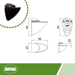 Amig Soporte de Pared para Baldas y Estantes
