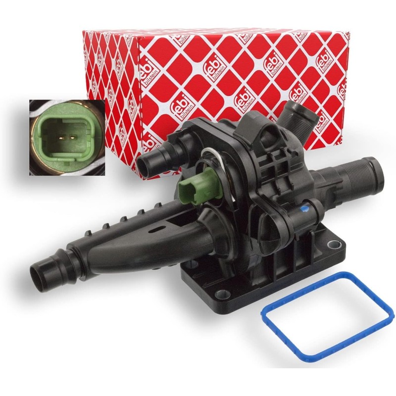 Febi bilstein 106066 - Termostato con caja, junta e interruptor de temperatura, 1 unidad