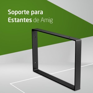 Amig - Soporte Rectangular para Estantes Industriales - 211 x 311 x 30 mm