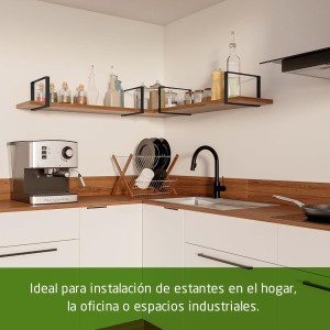 Amig - Soporte Rectangular para Estantes Industriales - 211 x 311 x 30 mm