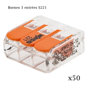 Wago Caja de 50 terminales de conexión 3 entradas