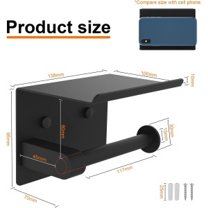 Ibergrif MK34053B - Portarrollos Adhesivo Sin Tapa de Papel Higiénico