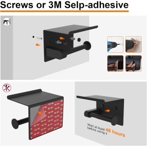 Ibergrif MK34053B - Portarrollos Adhesivo Sin Tapa de Papel Higiénico