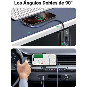 UGREEN Cable USB A Tipo C, 90 Grados, Rápido.0.5Mt