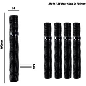 OMP Speed Juego de 4 Esparragos M14X1.25 Doble Rosca Largo 100mm