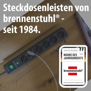 Brennenstuhl Eco-Line regleta de enchufes con 6 Tomas de Corriente y protección contra sobretensiones