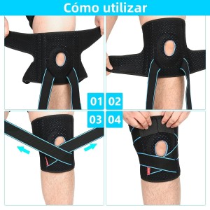 Rodilleras Menisco y Ligamento Deportiva Ajustable Rodillera de Neopreno con Silicona