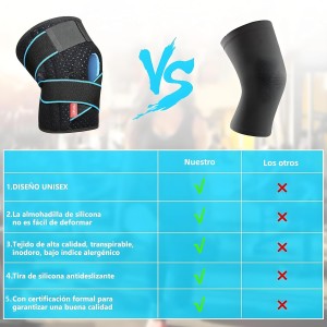 Rodilleras Menisco y Ligamento Deportiva Ajustable Rodillera de Neopreno con Silicona