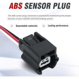 Hoypeyfiy Conector de enchufe de sensor ABS de 2 pines, conector de sensor ABS