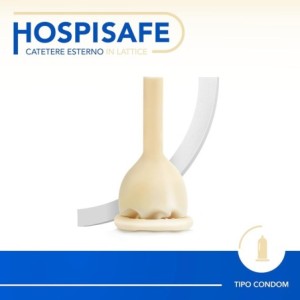 AIESI® Catéter Externo de látex para hombre con cinta adhesiva diamètre 25 mm