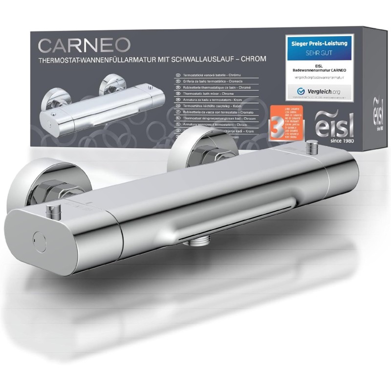 EISL CARNEO grifo mezclador para bañera, grifo mezclador con mando termostático